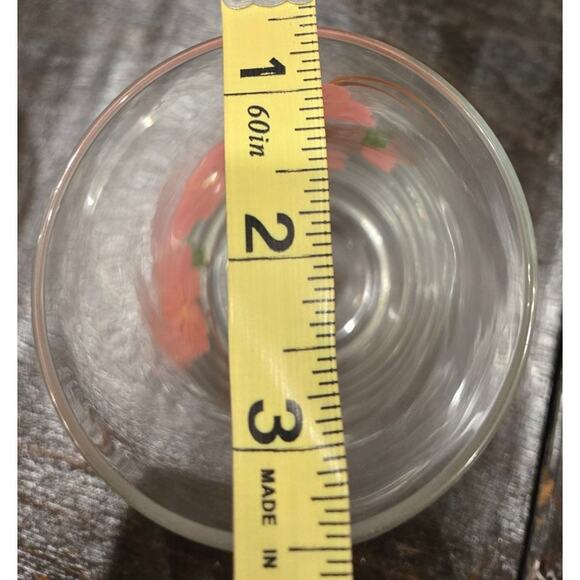 VTG Franciscan Glass Water Tumblers Set of 4 Hand Painted Desert Rose - Picture 5 of 7